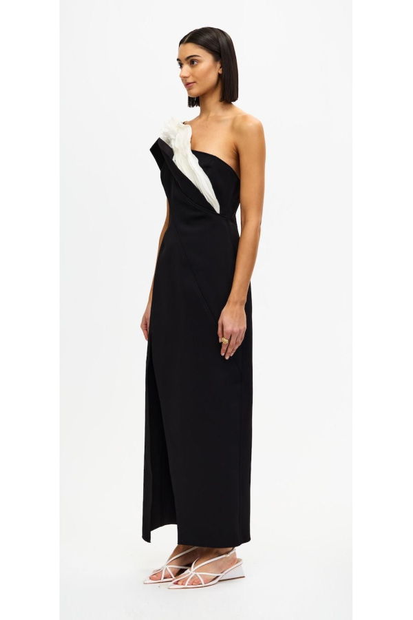 acler Droxford Maxi Dress - Black & Ivory