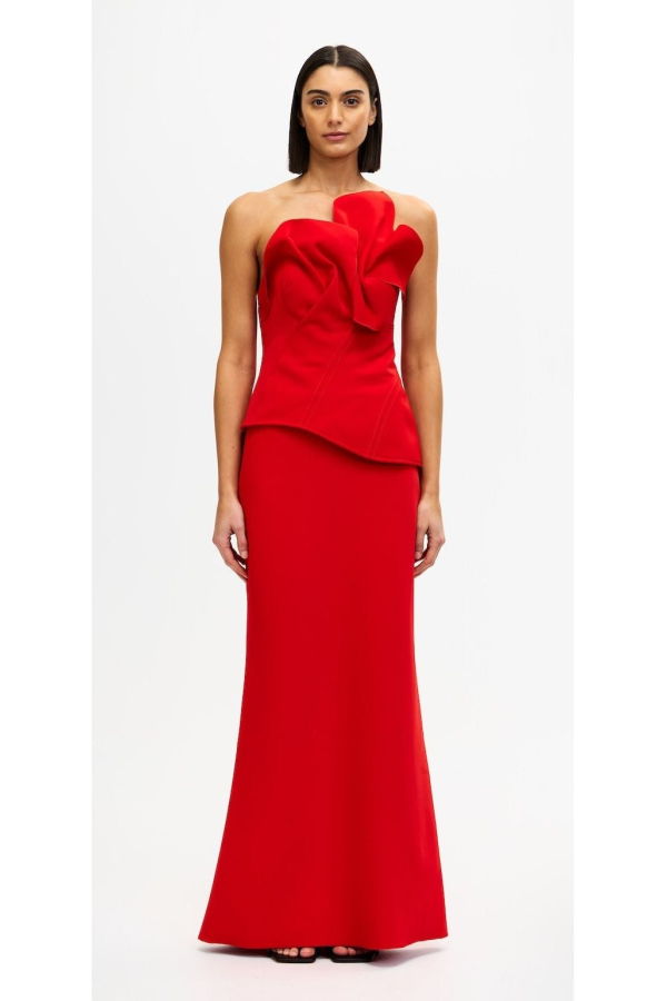 acler Esher Maxi Dress - Cherry