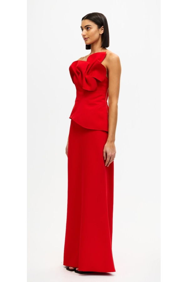 acler Esher Maxi Dress - Cherry