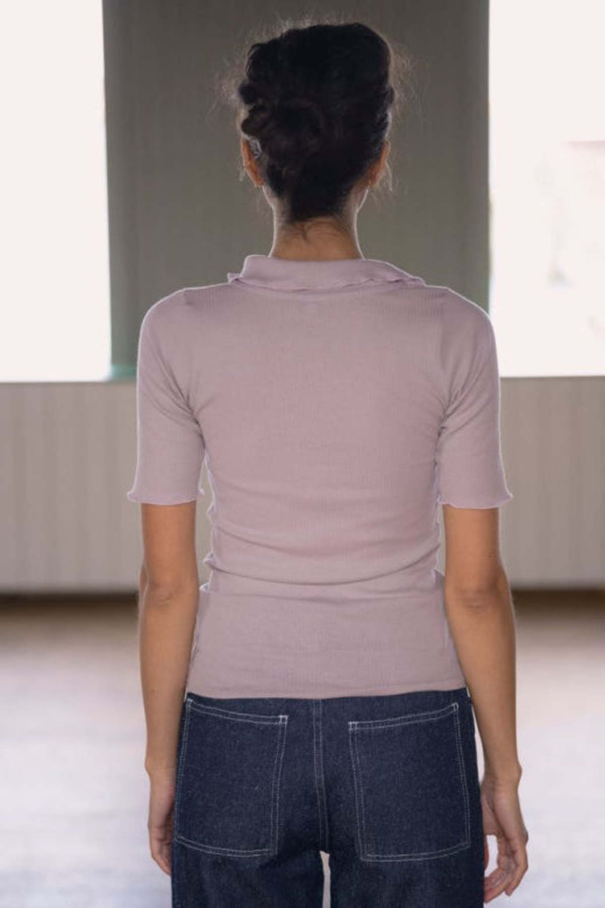 Baserange Dual Polo Top - Verbe Purple - Image 4 of 5