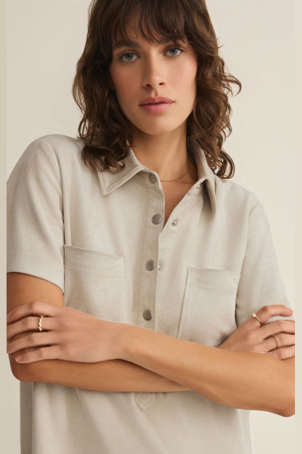 Z Supply Sydney Suede Mini Dress - Crystal