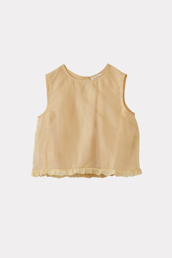KIDS Caramel Deryn Silk Top - Cream