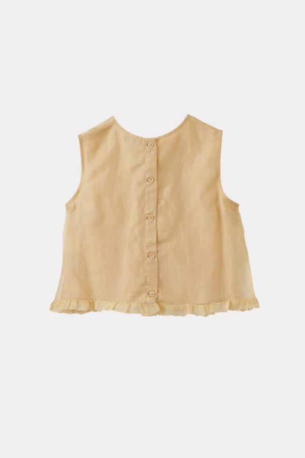 KIDS Caramel Deryn Silk Top - Cream