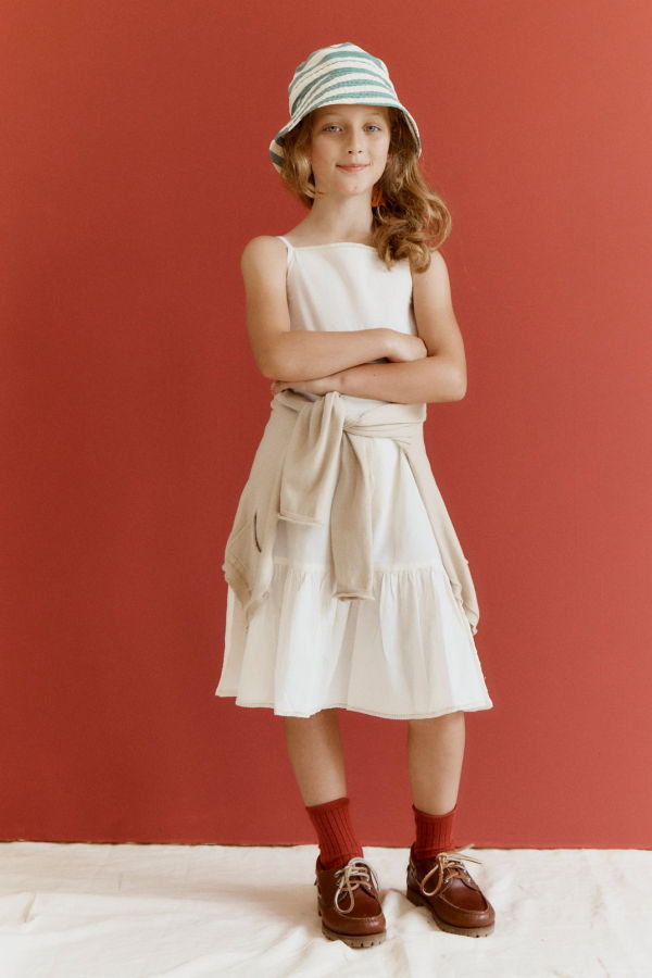 Caramel Grape Slip Dress - Off White