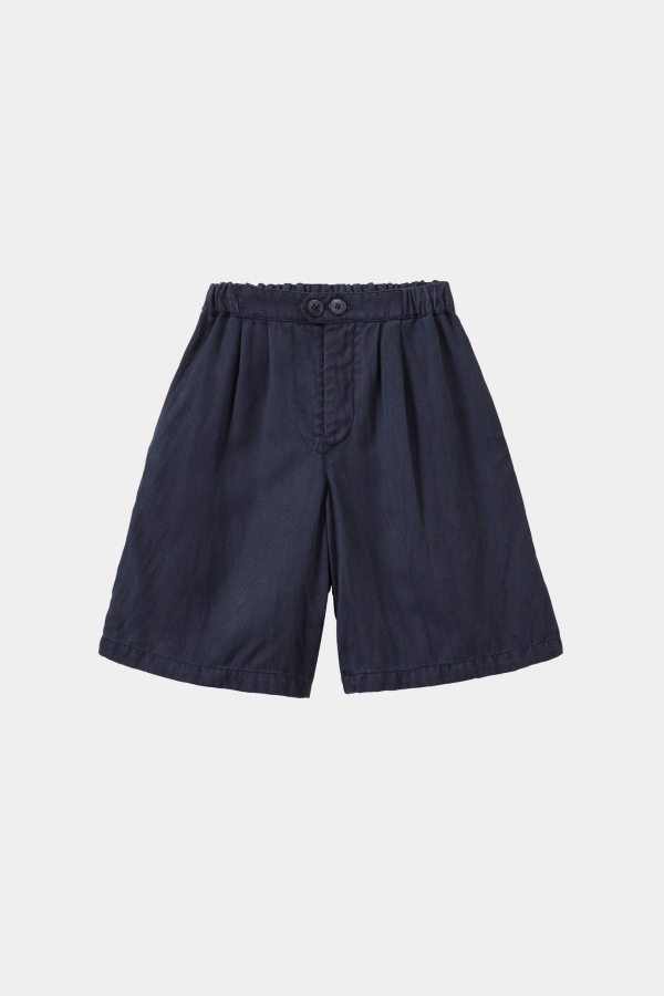 Caramel Tarra Children's Linen Shorts - Navy
