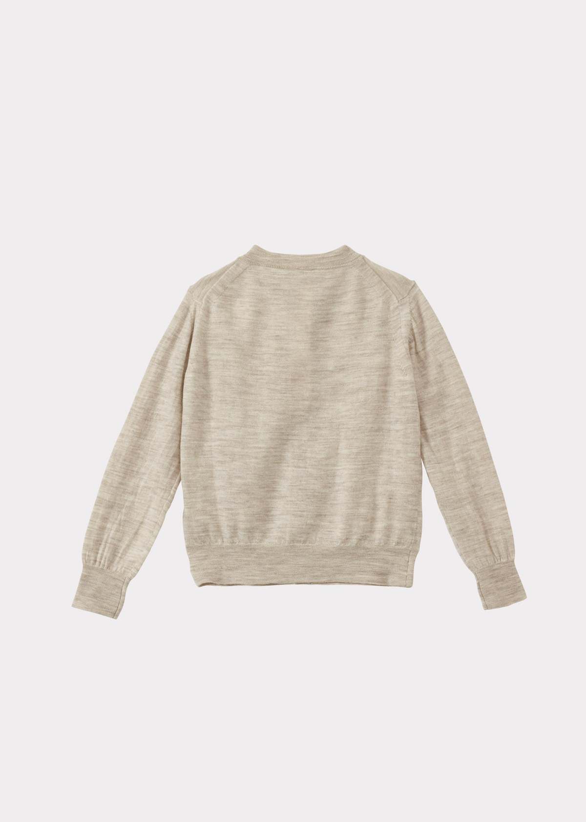 Kids Caramel Willow Children's Merino Wool Cardigan - Cream - Image 3 of 4