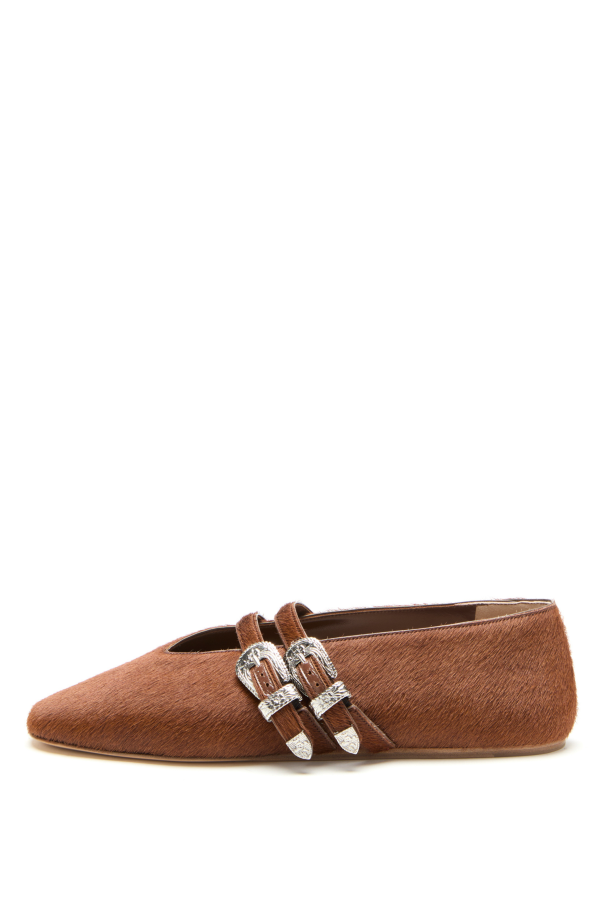 Le Monde Beryl Claudia Slipper with Calf Hair Flats