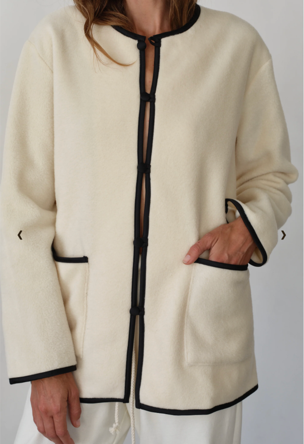 Donni. Polar Fleece Jacket - Creme - Image 2 of 3