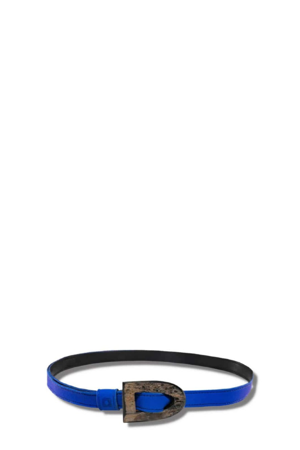 Deux Mains Horn and Leather Belt - Blue