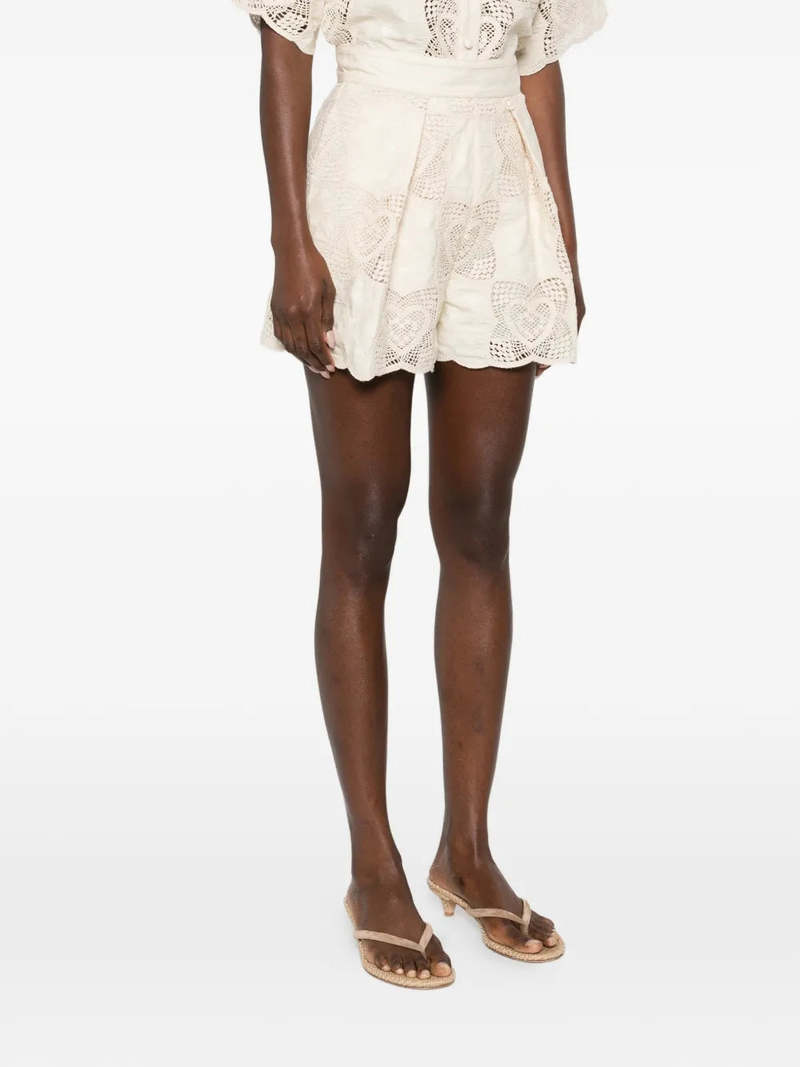 Zimmermann Wanderlust Tuck Short Shorts