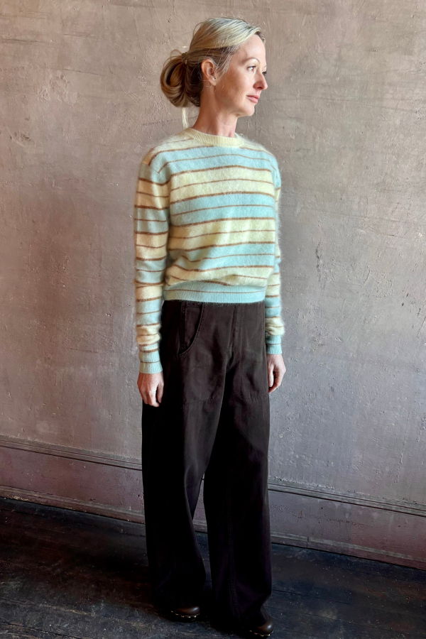 Guest in Residence Grizzly Stripe Crew Sweater