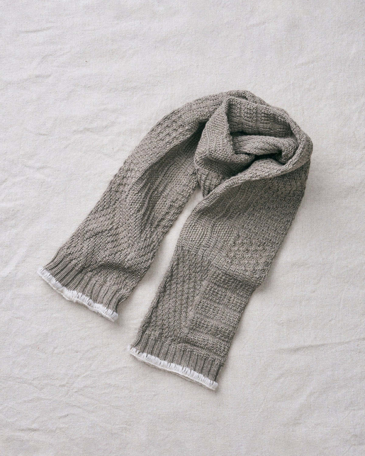 Yahae Organic Cotton Yak Knitting Patterns Stole Scarf - Green - Image 1 of 2