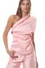 MARQUES ' ALMEIDA Heavy Satin Draped Top - Pink - Thumbnail 1