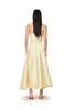 MARQUES ' ALMEIDA Printed Heavy Satin Strapless Midi Dress - Yellow - Thumbnail 3