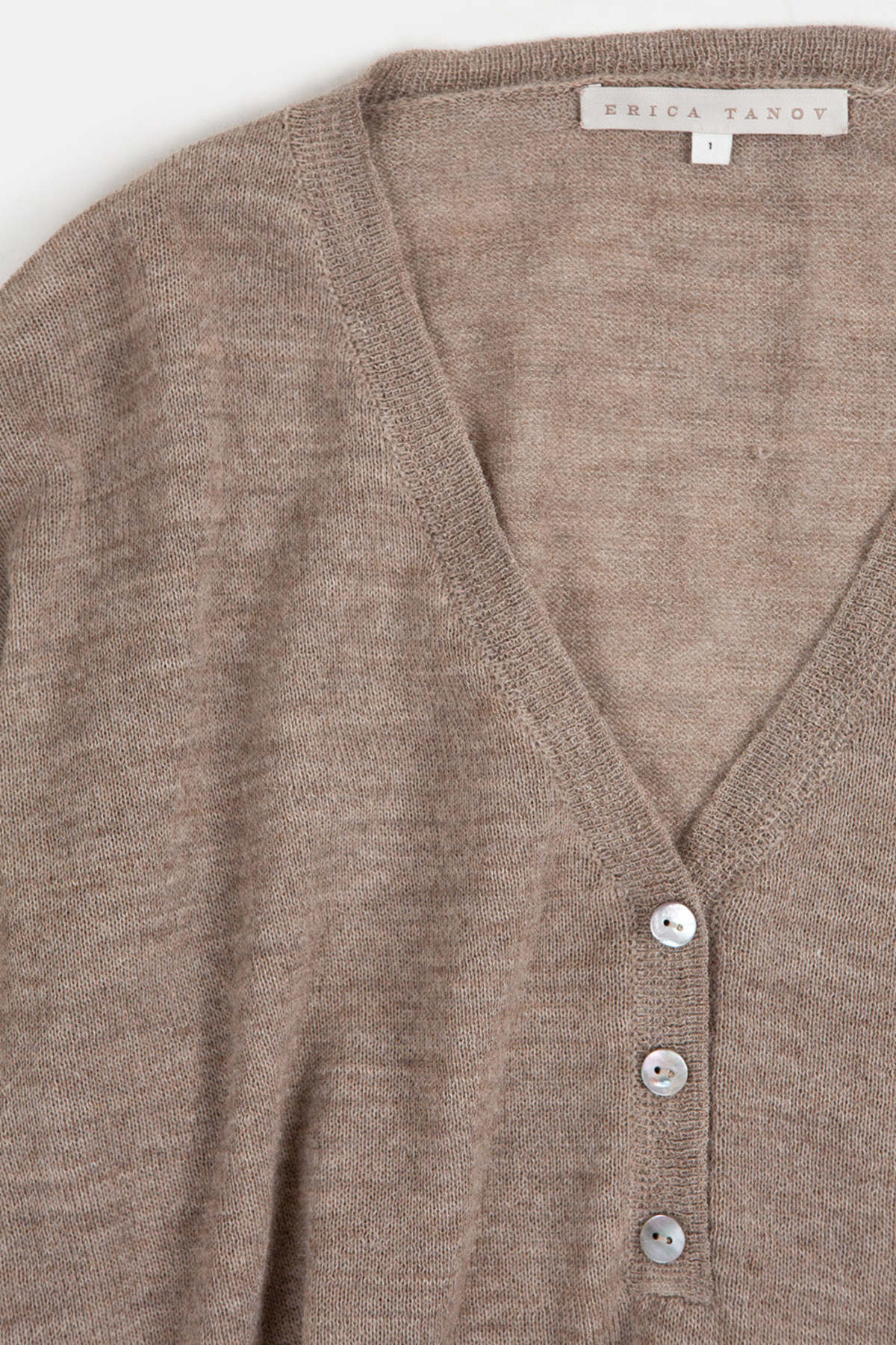 Erica Tanov Alpaca V Neck Henley - Image 5 of 10