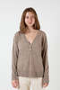 Erica Tanov Alpaca V Neck Henley - Thumbnail 7
