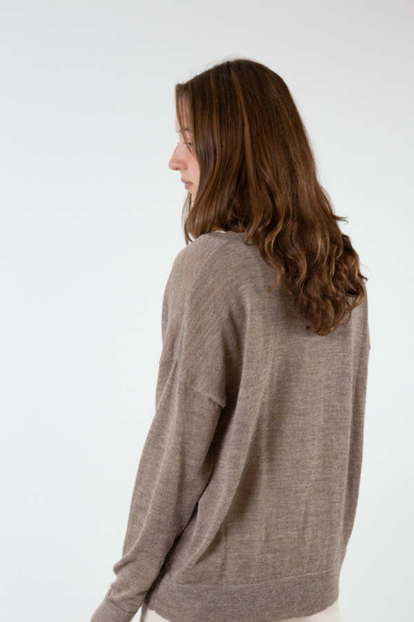 Erica Tanov Alpaca V Neck Henley