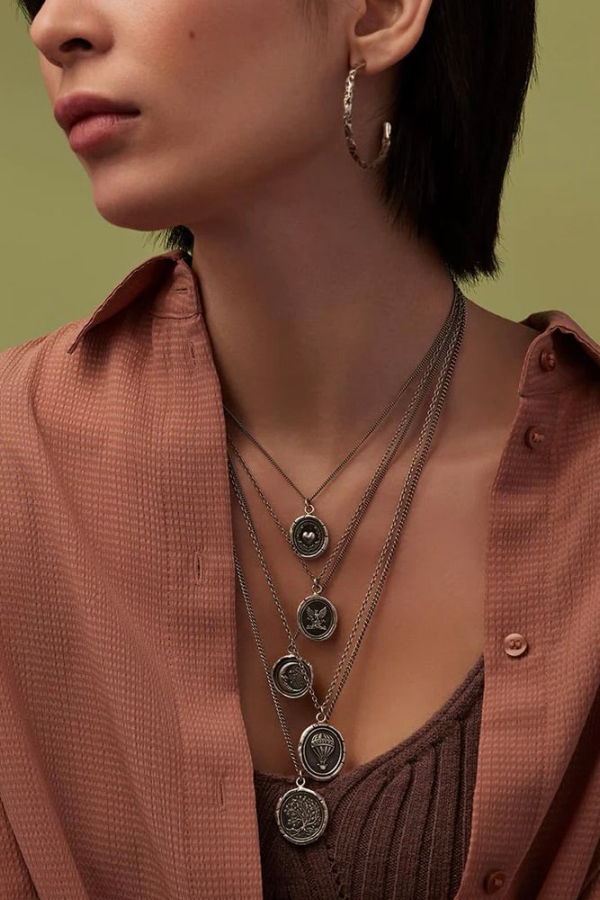 Pyrrha Trust the Universe Talisman Necklace - Silver