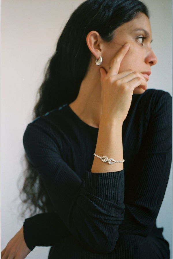 Annika Inez Ample Clasp Bracelet - Silver