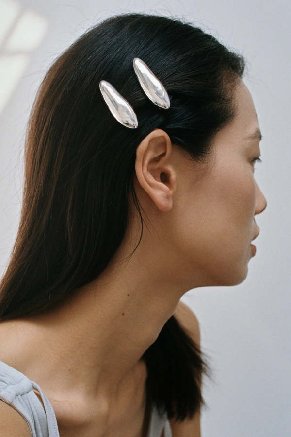 Wolf Circus Bean Clip Hair Clip - Silver