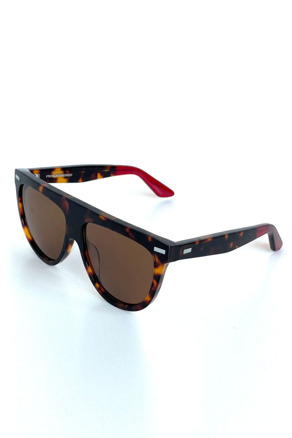 Frenckenberger 000 Sunglasses - Tortoise/Dark Red