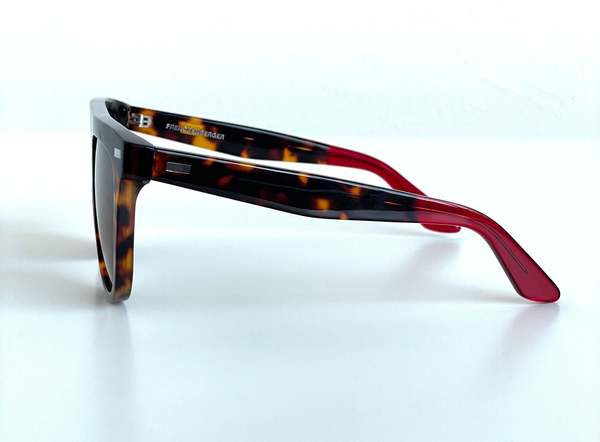 Frenckenberger 000 Sunglasses - Tortoise/Dark Red