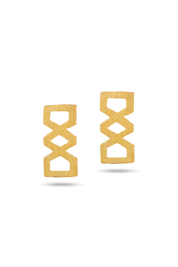 Turquoise Mountain Girih Bar Earrings