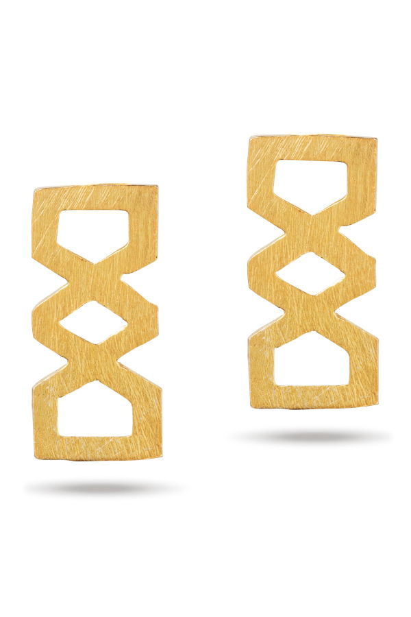 Turquoise Mountain Girih Bar Earrings