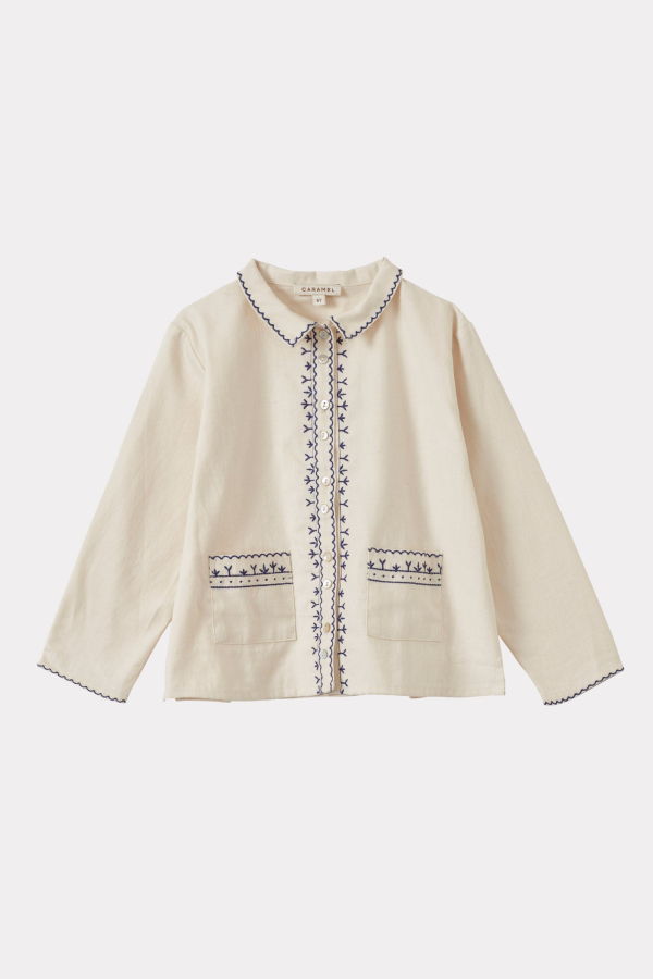 KIDS Caramel Dragonfly Cotton Shirt