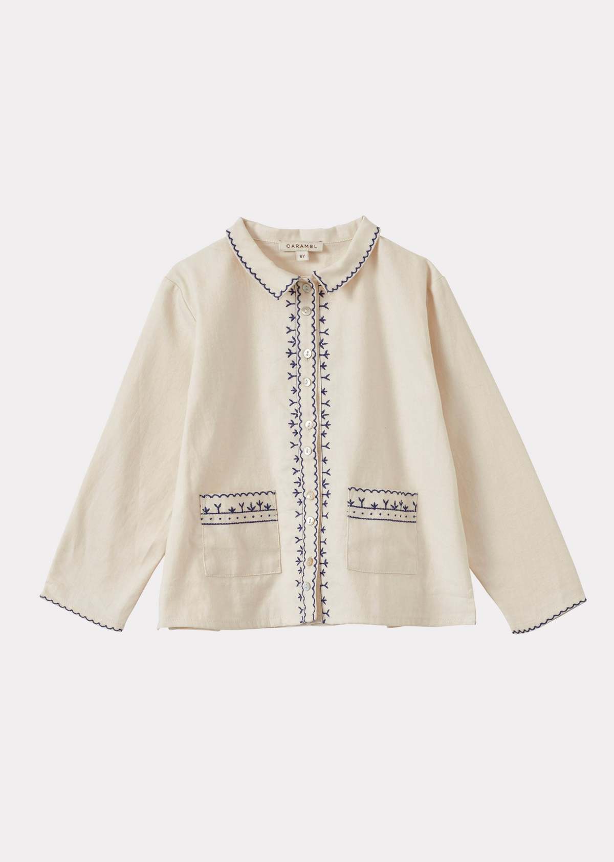 KIDS Caramel Dragonfly Cotton Shirt - Image 2 of 5