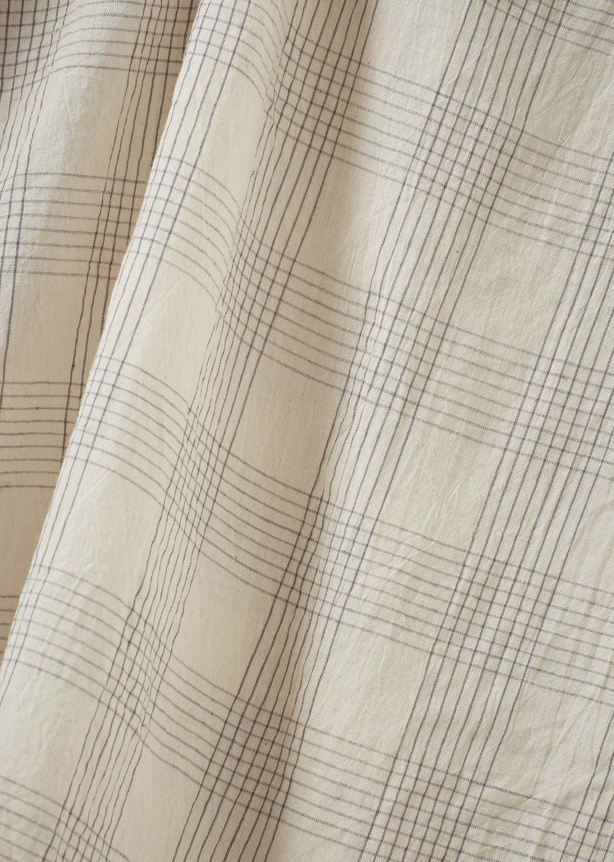 Caramel Phoebe Children's Hand-Loomed Cotton Blouse - White/Black Check - Image 4 of 7