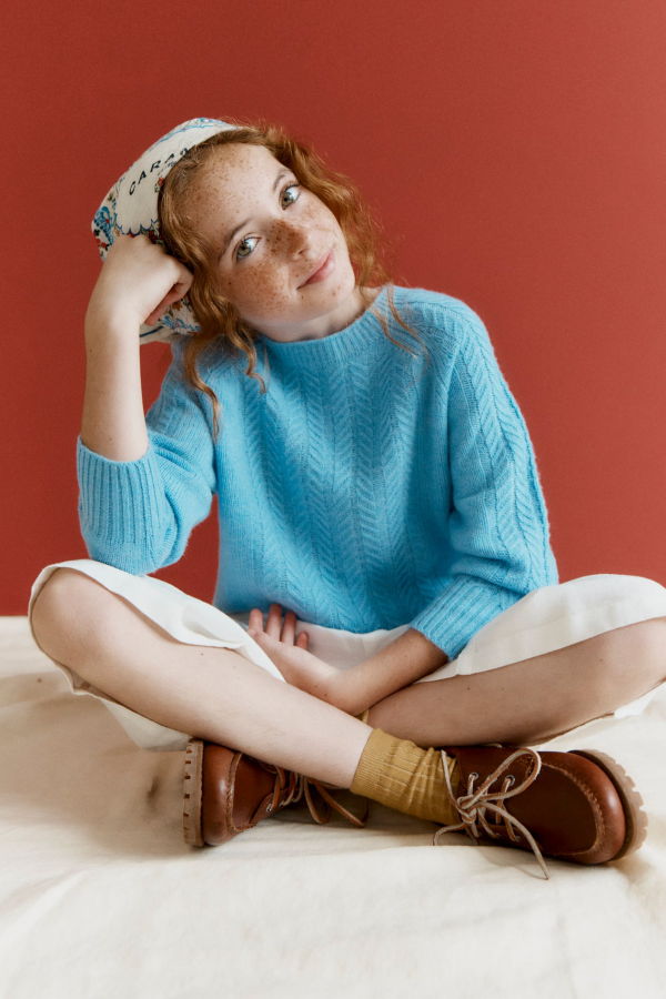 Kids Caramel SCOUT JUMPER - SKY BLUE