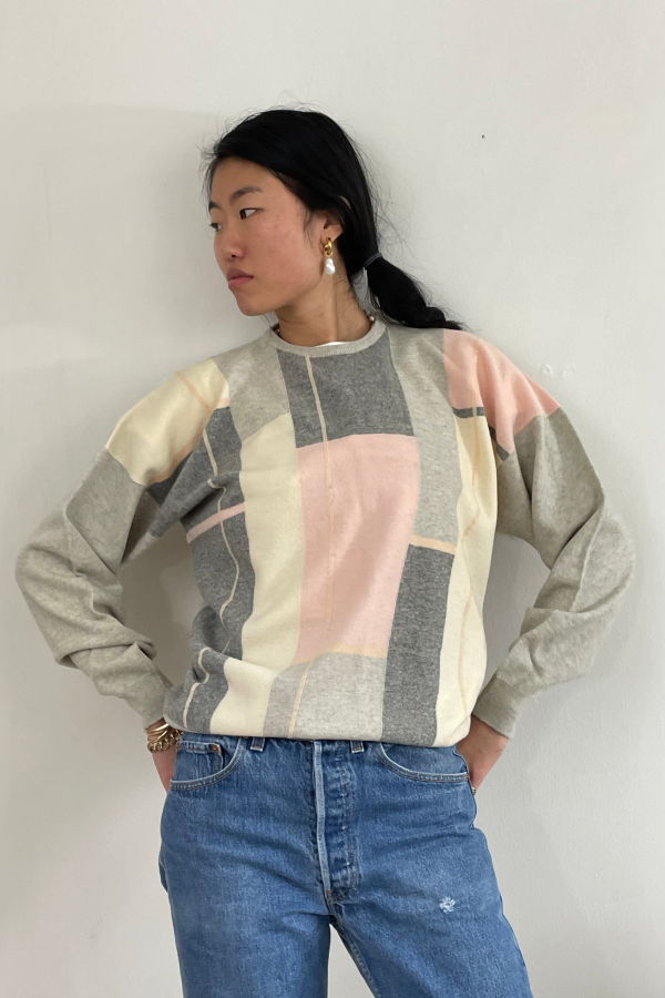 Braemar Vintage Scottish Lambswool Intarsia Knit Crewneck Sweater