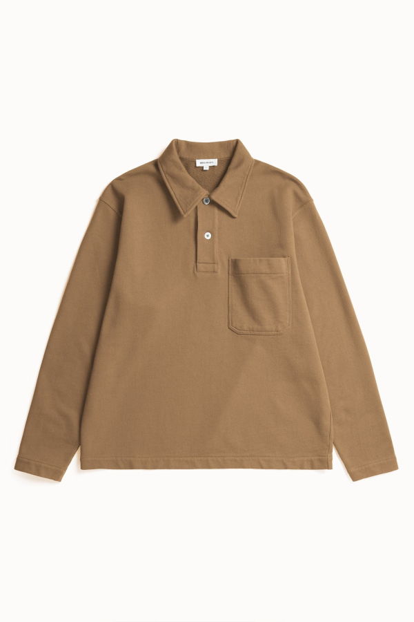 Norse Projects Fraser Relaxed Organic Loopback LS Polo