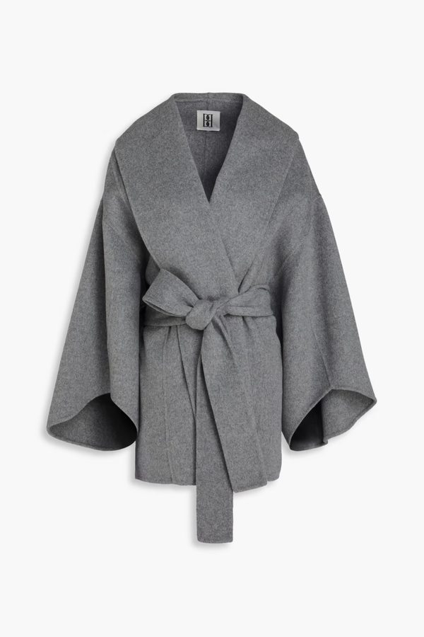 By Malene Birger Margith Brushed Wool-Felt Coat - Grey