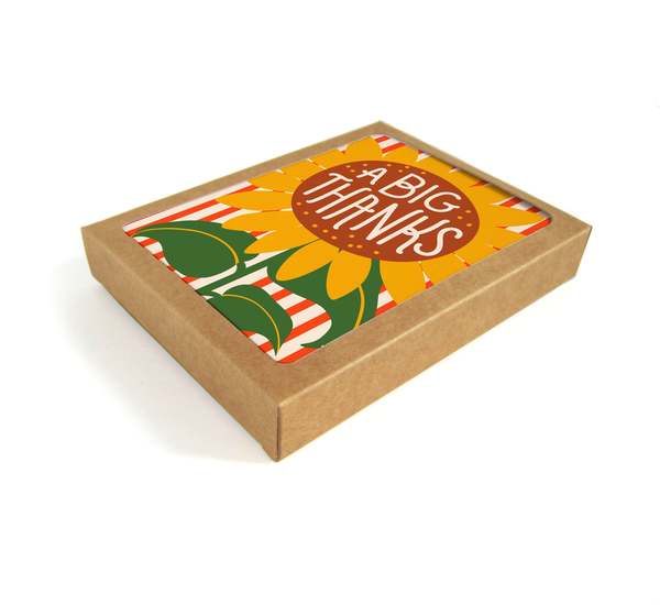 The Neighborgoods A Big Thanks Sunflower Card Set of 8