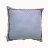 APARTMENT F Blue Linen Pillow with Ric-Rac Trim - Thumbnail 1