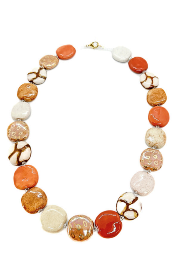 Kazuri Earth Collection Mamburi Necklace 22"