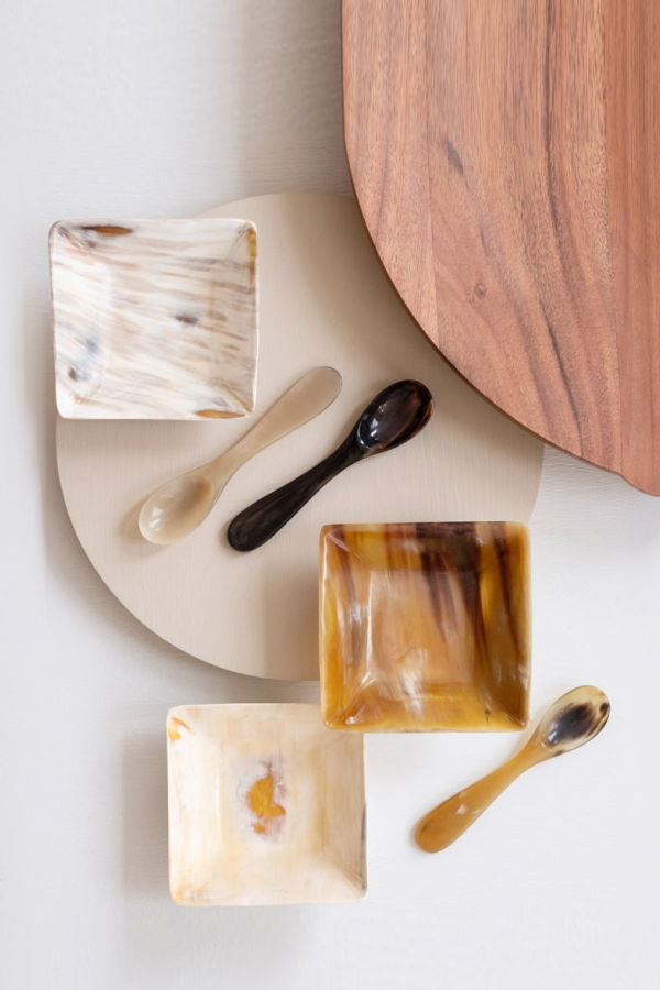 Maadili Collective Horn Spice Bowl with Spoon