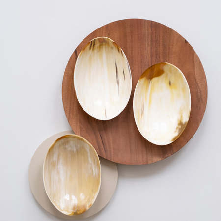 CristaSeya Handturned Vide Poche Ash Bowl - Solid Light Wood