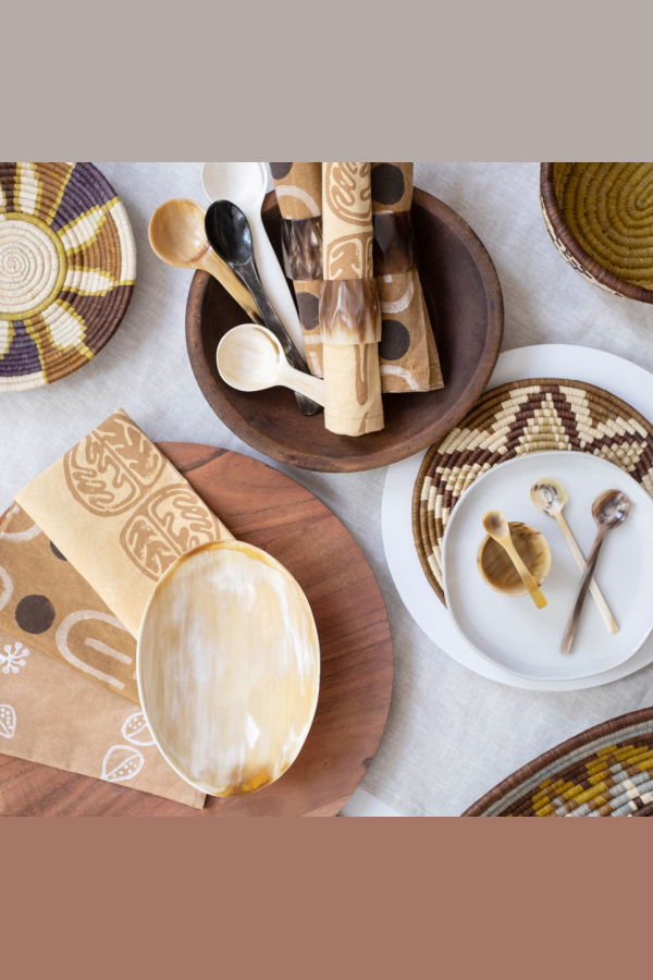 Maadili Collective Large Oval Horn Bowl