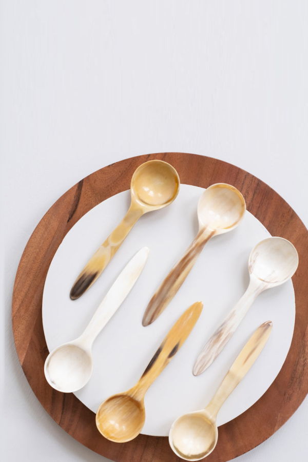 Maadili Collective Long Handle Horn Coffee Scoop