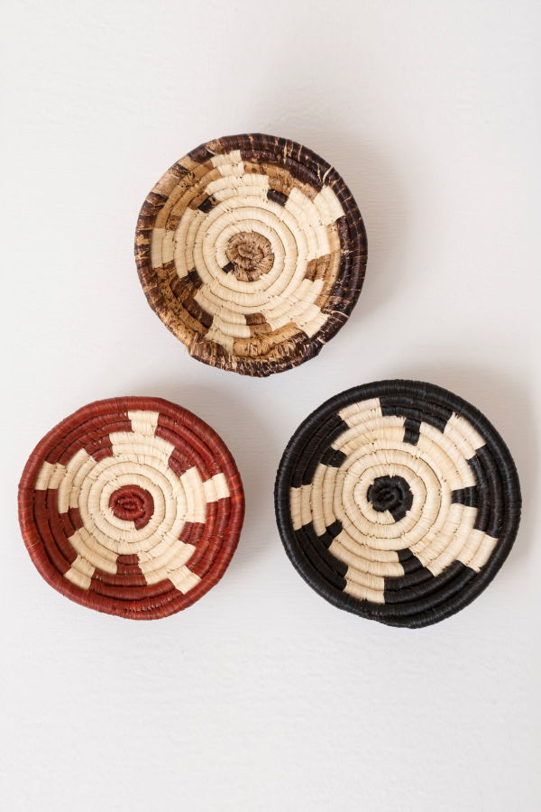 Maadili Collective Mini Basket Ornament ~ Banana Fiber Snowflake Ornament