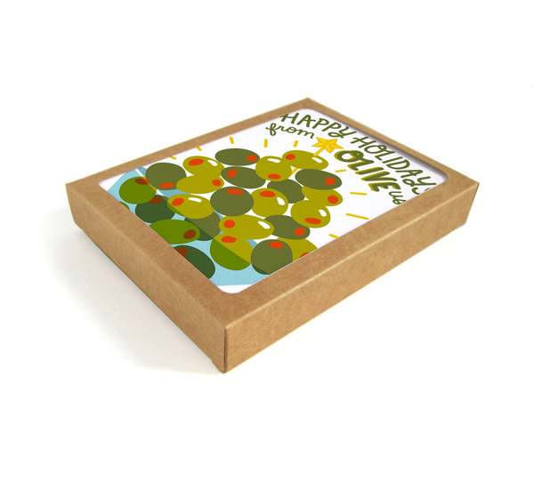 The Neighborgoods Olive Family Holiday Card - Set of 8 Greeting Cards