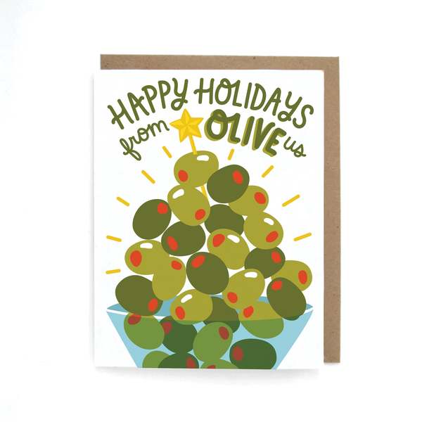 The Neighborgoods Olive Family Holiday Card - Set of 8 Greeting Cards