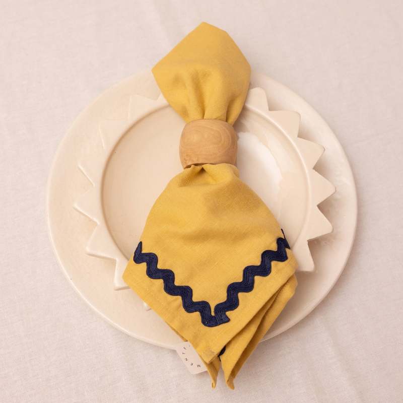 APARTMENT F Ric-Rac Linen Napkins - Set of 2
