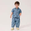 KIDS Bobo Choses Baby Denim Shirt All Over Pickles The Dog Print Shirt - Blue - Thumbnail 4