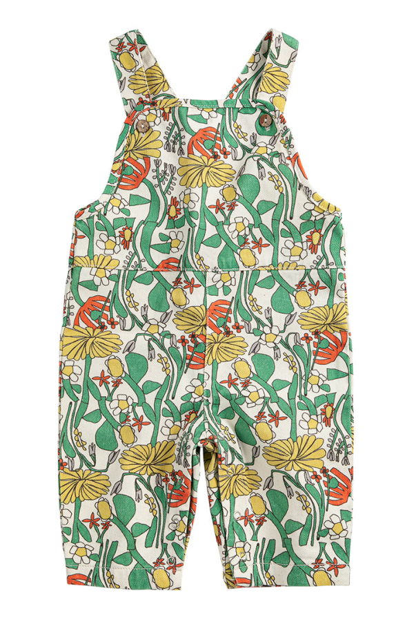 KIDS Bobo Choses Baby Overalls All Over Herbalist Print Overalls