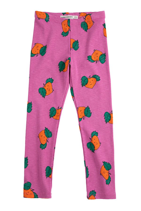 KIDS Bobo Choses All Over Tangerine Print Leggings - Purple