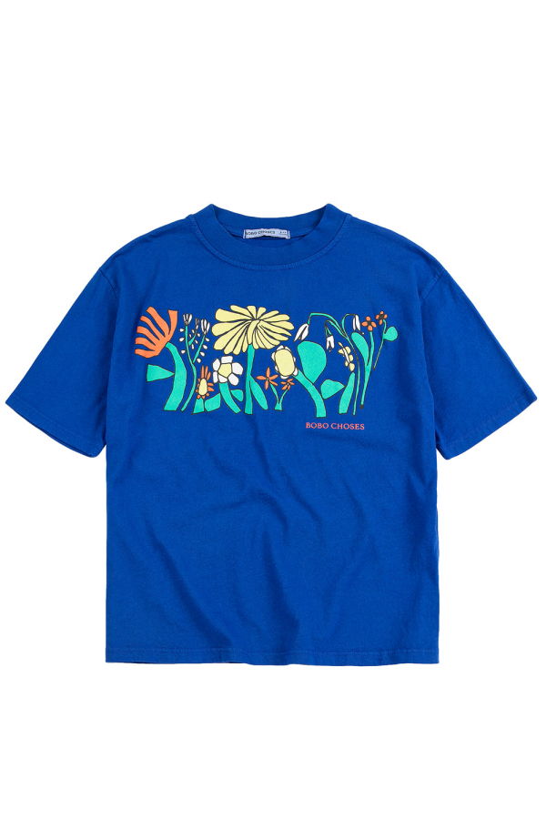 KIDS Bobo Choses Oversized T-Shirt Herbalist Print - Blue